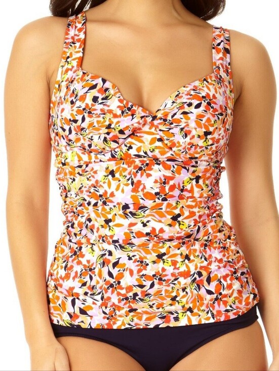 Anne Cole Other - ANNE COLE🏖Twist Front Underwire Tankini Swim Top SIZE 36DD/38D